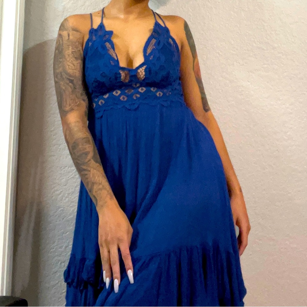 Free People”One Adella Slip”. Size small in the color blue